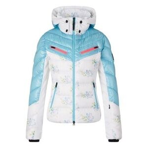 Bogner FIRE+ICE x LoveShackFancy Farina Ski Jacket Blue Floral Size 6 Small NWT